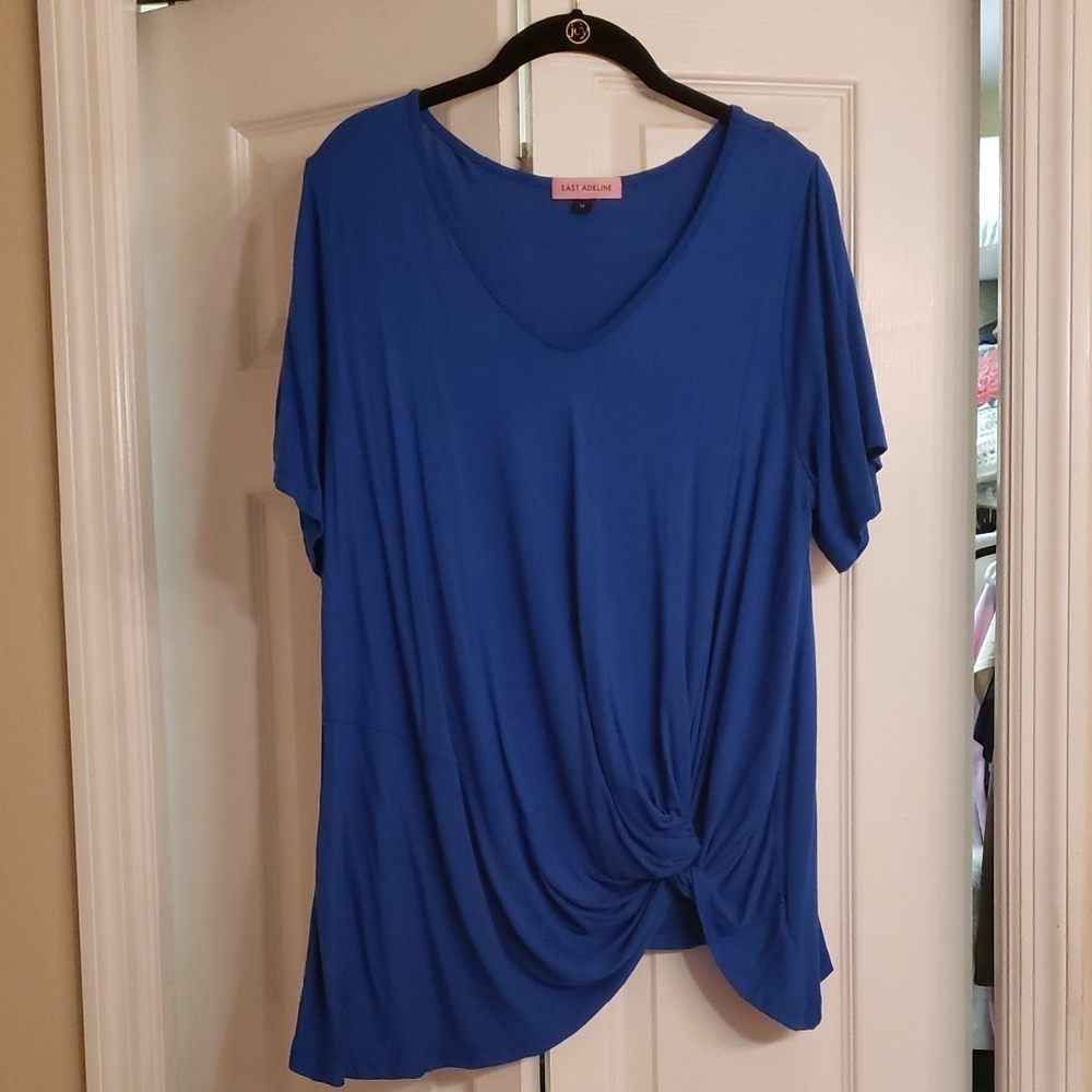Women's Royal Blue Knot Front Top